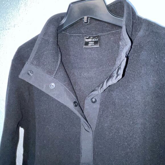 32° Degrees Women's Fleece Half-Snap Top - Black XL - Picture 2 of 8